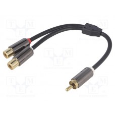 Perėjimas RCA - 2RCA (K-2L) 0.2m Gold 4CarMedia 